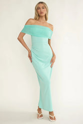 Love Languages Off Shoulder Maxi Dress Mint
