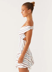 Kirby Mini Dress - Blue Stripe