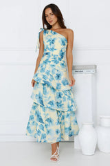 Illuminating Life One Shoulder Maxi Dress Yellow