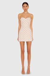 Strapless Soho Romper in Polka Dot