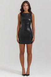 Nina Leather Mini Dress