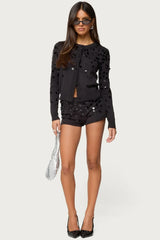 Cierra Sequin Knit Cardigan