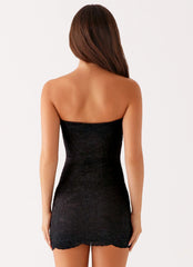 Karlina Lace Mini Dress - Black