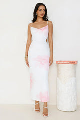 Unbothered Beauty Mesh Maxi Dress White