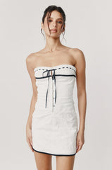 Sabrin Dress | White Embroidery